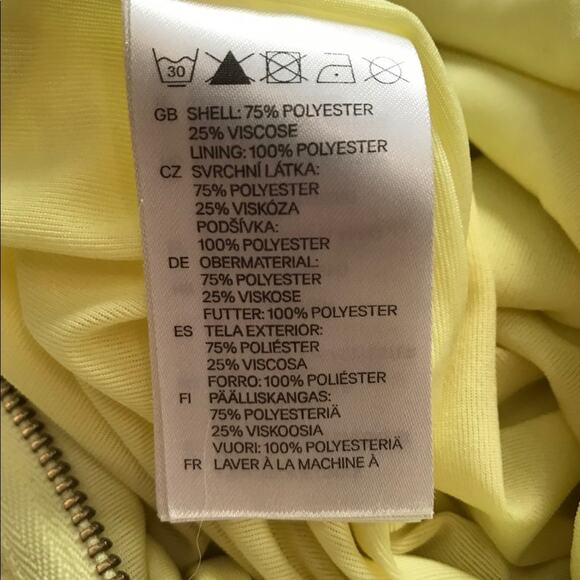 H&M Yellow Floral Lace Overlay mini shift dress S - Picture 4 of 4